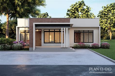 Modern 3 Bedrooms Single Storey House Plan | AfroHousePlans.com