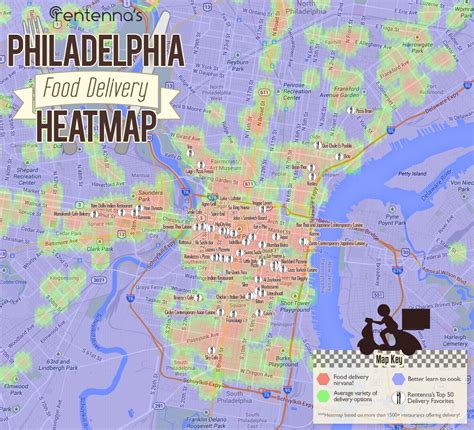 Map: Philadelphia's Not a Bad Place to get Food Delivered ...