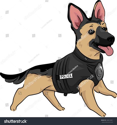 Police Officer Dog Cartoon