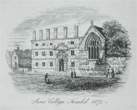 Antique Prints of Jesus College Oxford