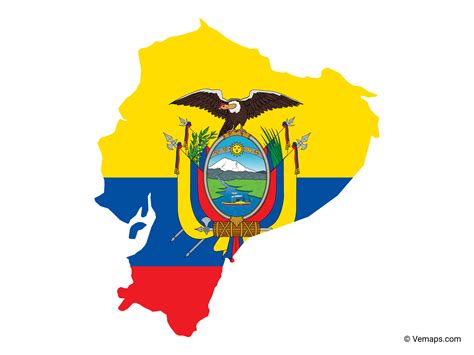 Flag Map of Ecuador | Free Vector Maps