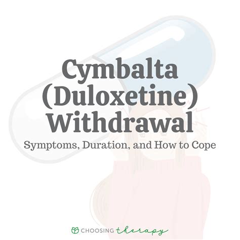 Cymbalta Withdrawal: Symptoms & How to Cope