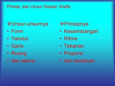 Unsur Unsur Desain Grafis Dan Prinsipnya Berbagai Unsur