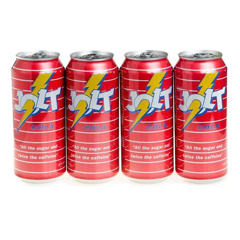 Jolt Cola Original Carbonated Energy Drink 16 oz Cans - Pack of 4 ...