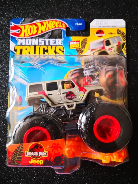 Hot Wheels Jurassic Park Jeep Wrangler Monster Trucks 2023, Hobbies ...