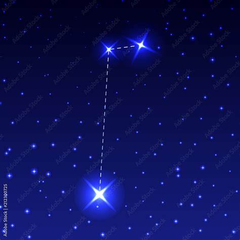 The Constellation Of The Small Horse in the night starry sky. Vector ...