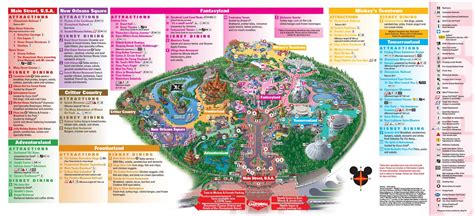 Disneyland California Printable Park Map