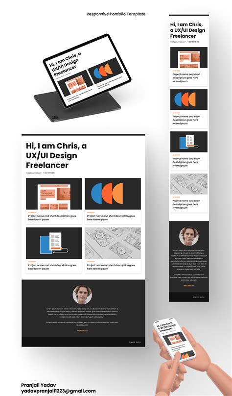 Responsive Portfolio Template on Behance