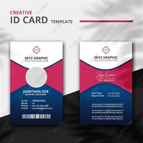 Creative Id Card Design Template Template Download on Pngtree