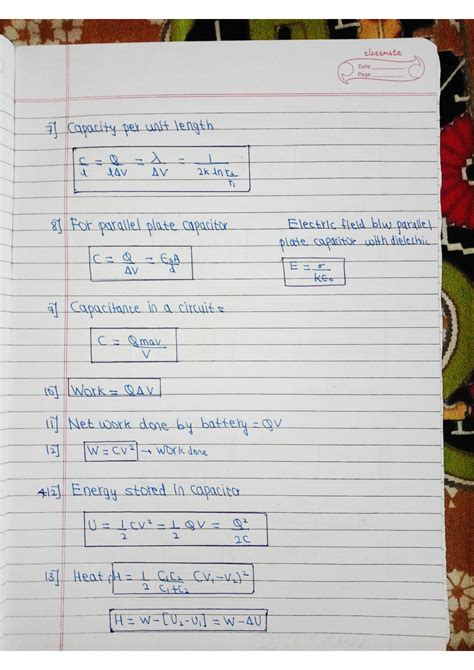 SOLUTION: Capacitor formula list - Studypool