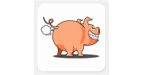 Pig Fart Sticker | Zazzle