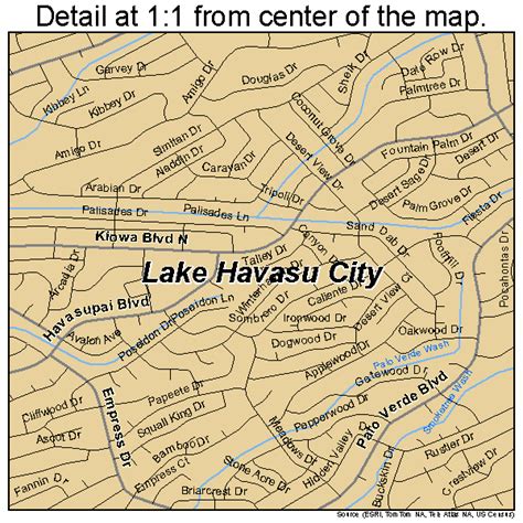 Lake Havasu City Arizona Street Map 0439370