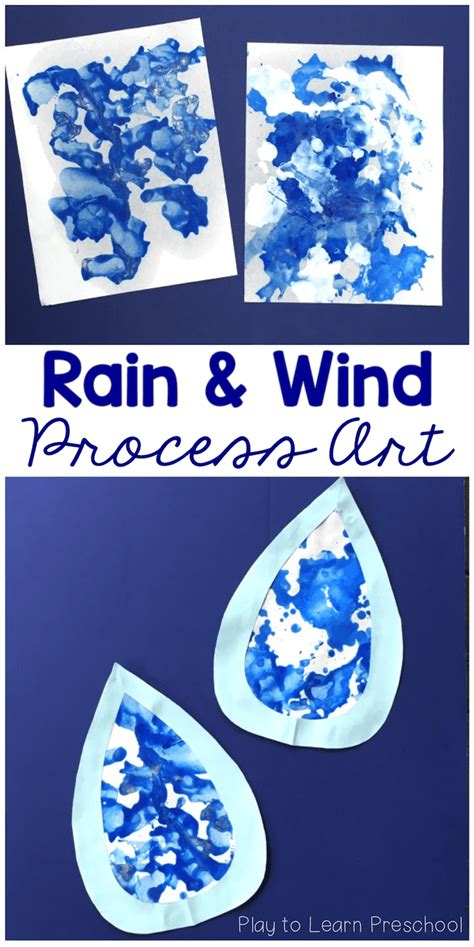 Rain and Wind Process Art Project for Preschoolers