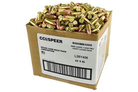 CCI 9mm Luger Ammo 115gr FMJ 1000rds Bulk Loose Pack | Big Tex Ordnance