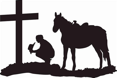 Cowboy Kneeling At The Cross - ClipArt Best