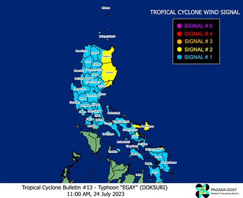 Typhoon Egay: Signal 2 in 8 areas, Signal 1 in Manila | Inquirer News