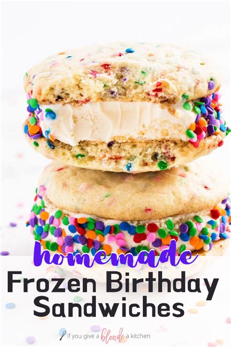 Birthday Cake Ice Cream Sandwiches | If You Give a Blonde a Kitchen ...