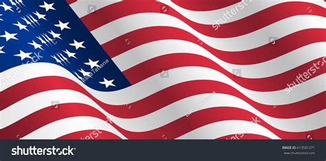 Waving Flag United States America Waving Stock Vector (Royalty Free ...