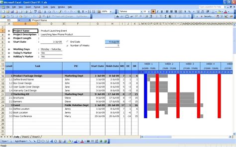 Microsoft Office Gantt Chart Template Free — db-excel.com