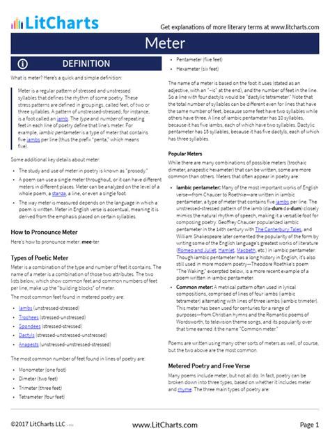 Meter (LitChart) | PDF