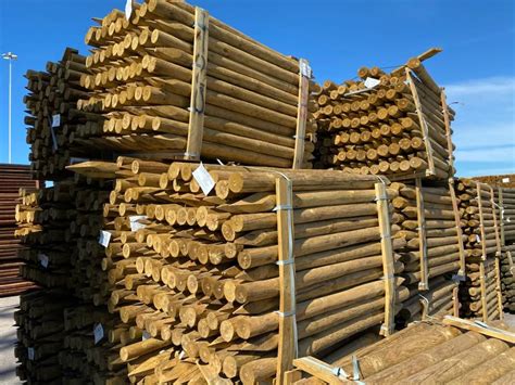 Agricultural Round Timber Fence Posts | Decking Delivery | Quality timber