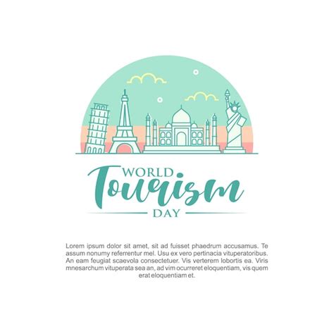 World tourism day logo vector illustration | Premium Vector