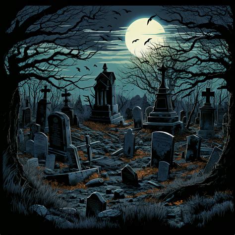 Halloween Spooky Graveyard T Shirt DTF Printing Image File Design Print ...