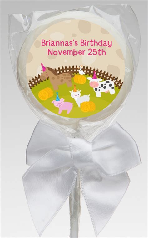 Petting Zoo Birthday Party lollipop favors | Petting Zoo lollipop favors