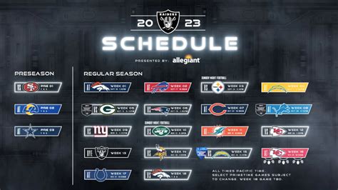 Las Vegas Raiders 2023 Regular Season Schedule Announced - RaidersOne