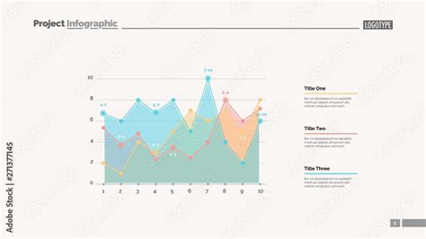 Infographic line chart slide template. Business data. Graph, diagram ...