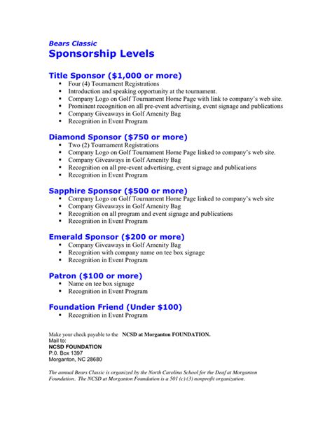 Sponsorship Proposal in Word and Pdf formats