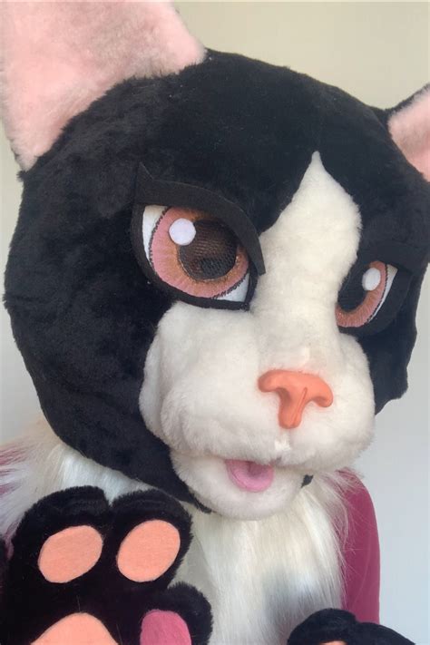 Black cat fursuit cat fursuit kids for girls fursuit head | Etsy