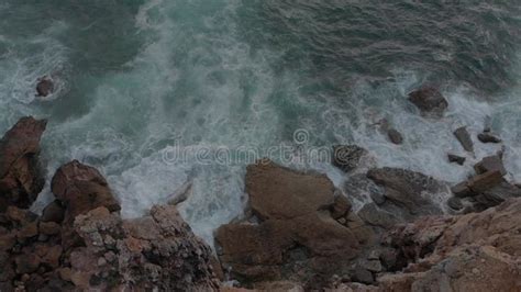 Rocky Cliff Near the Ocean during Sunset Stock Video - Video of ...