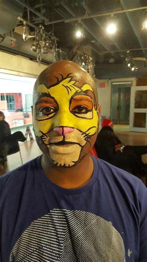 Simba face paint | Face, Face paint, Carnival face paint