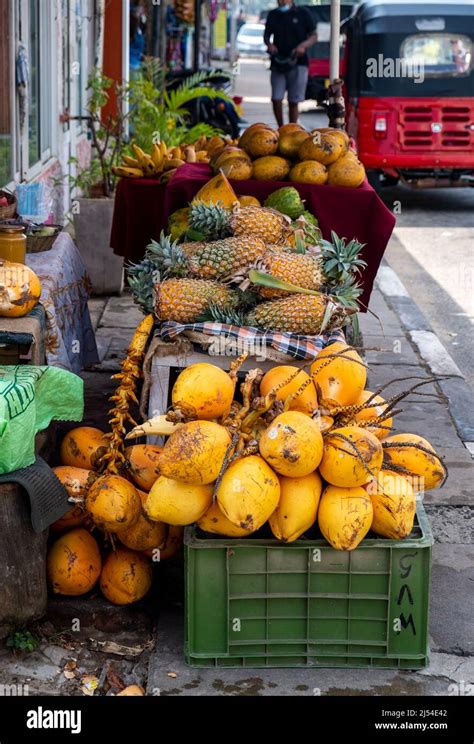 Fruits market on the street in Southeast Asia . Sri Lanka Stock Photo ...