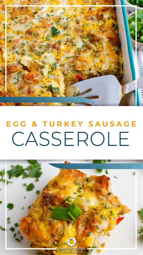 Egg & Turkey Sausage Casserole | Healthy breakfast recipes, Breakfast ...