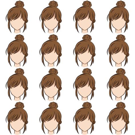 Premium Vector | Hair anime pattern