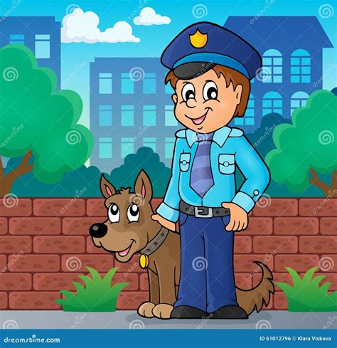 Police Officer Dog Cartoon