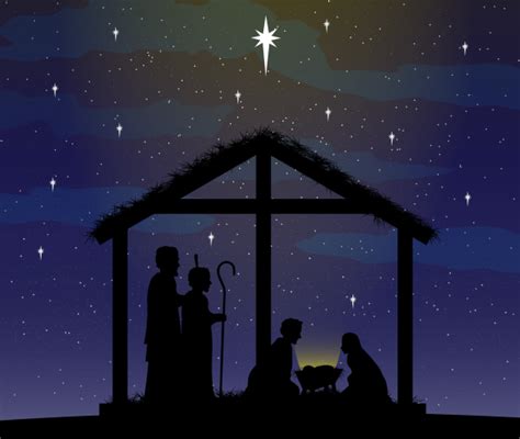 Free Clip Art: Christmas Manger Scene - Ministry Resources / KJV.com