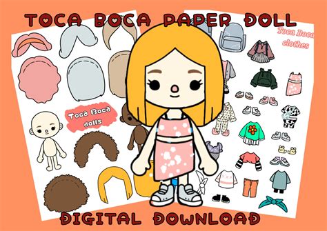 Toca Boca Paper Doll Printable Free