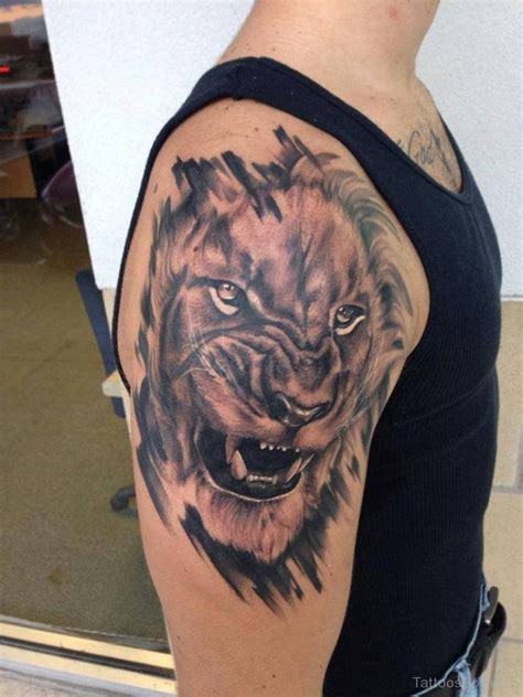 Wonderful Lion Face Tattoo - Tattoos Designs