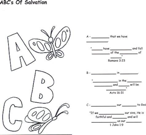 ABC’s of Salvation | Abc coloring pages, Abc coloring, Abc of salvation