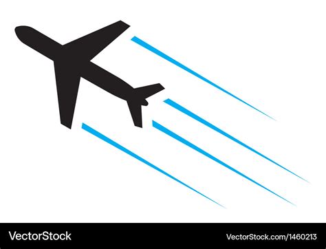 Flying airplane Royalty Free Vector Image - VectorStock