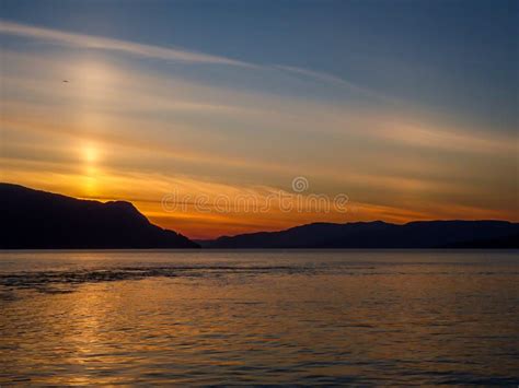 Norway - Sunset Over the Fjords Stock Photo - Image of travel, freedom ...