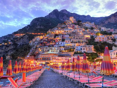 Download Town Sea Beach Italy Resort Man Made Amalfi HD Wallpaper