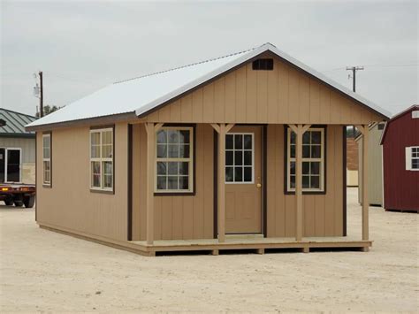 Prefab Cabin Shed with Front Porch | Lonestar Structures 2023 Models