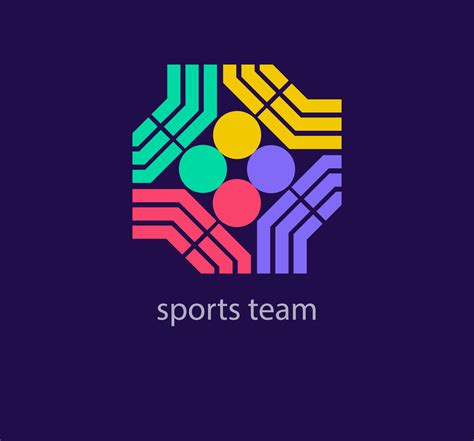 Unique sports team logo. Modern design color. Startup sport concept ...