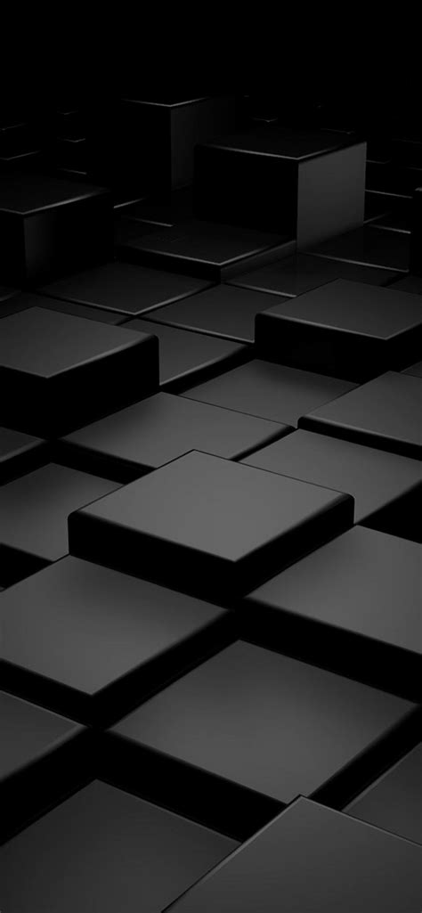 Black 3D Blocks iPhone Wallpapers Free Download