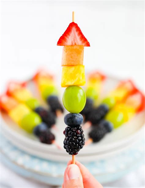 Rainbow Fruit Skewers - Planted in the Kitchen