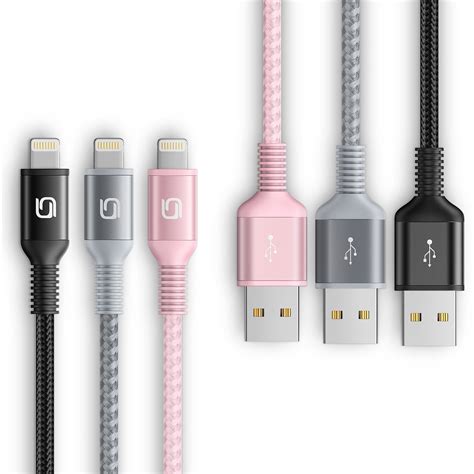 OHBOX iPhone Charger Cable 6FT 3Pack Lightning Cable Fast Charging ...